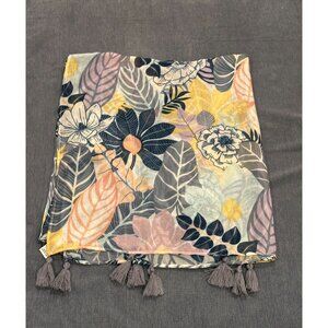 New! Vera Bradley Soft Fringe Scarf - Palm Floral